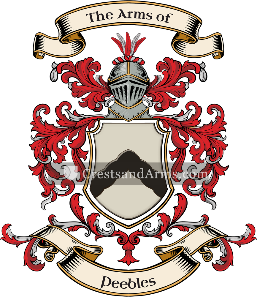 The Peebles coat of arms, drawn from the recorded blazon