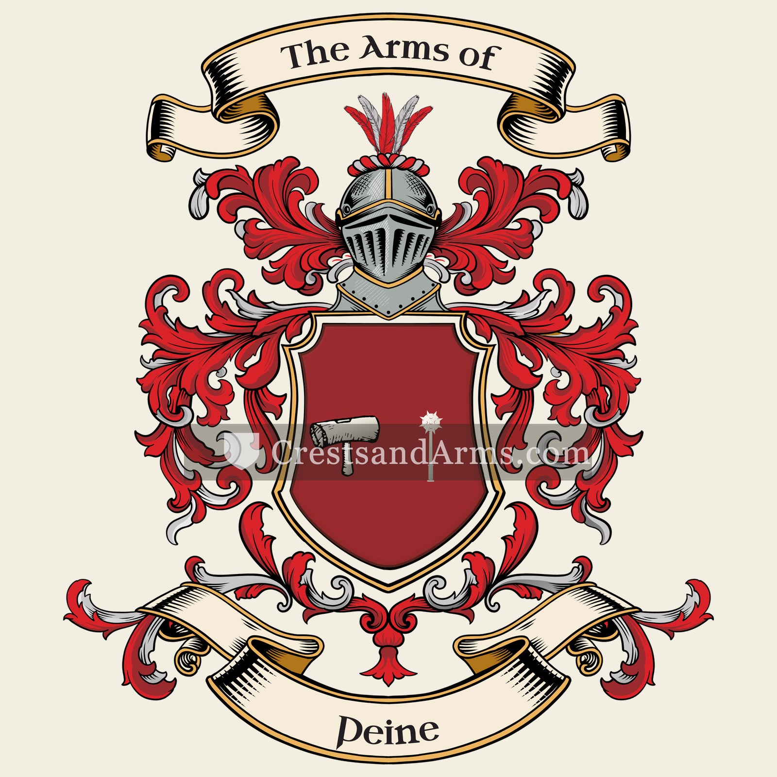 The Peine coat of arms, drawn from the recorded blazon