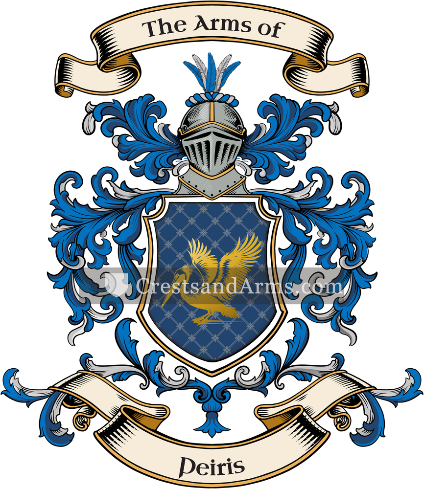 The Peiris coat of arms, drawn from the recorded blazon