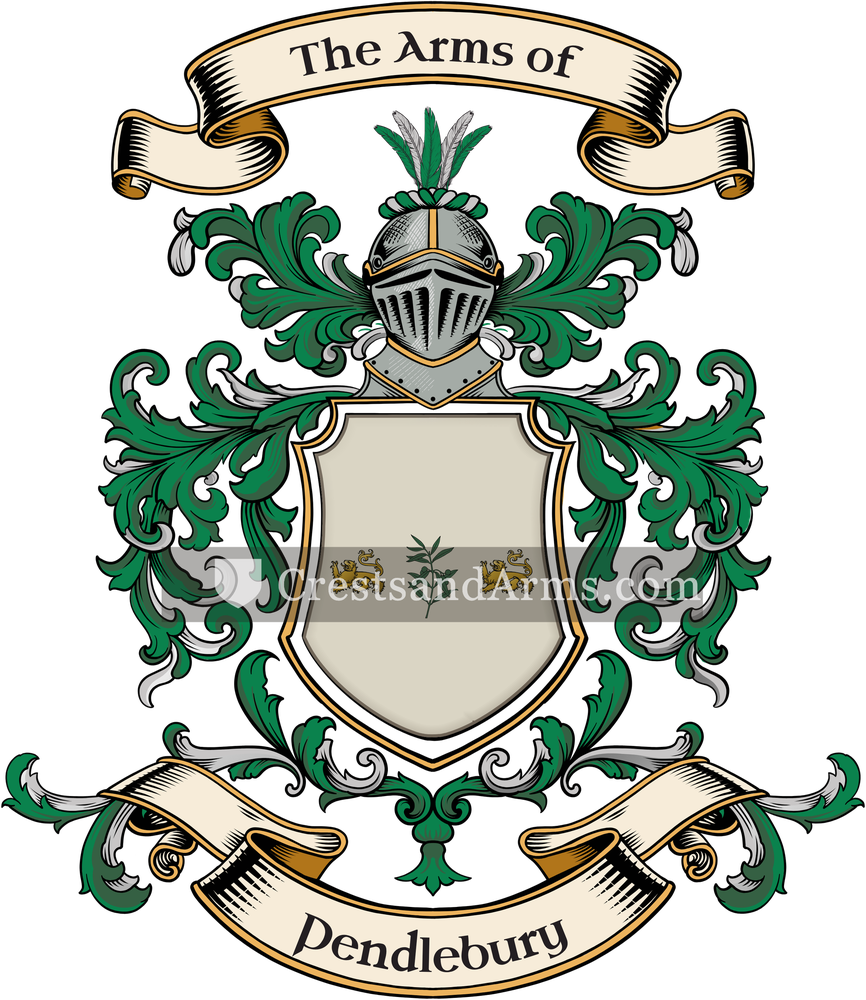 The Pendlebury coat of arms, drawn from the recorded blazon