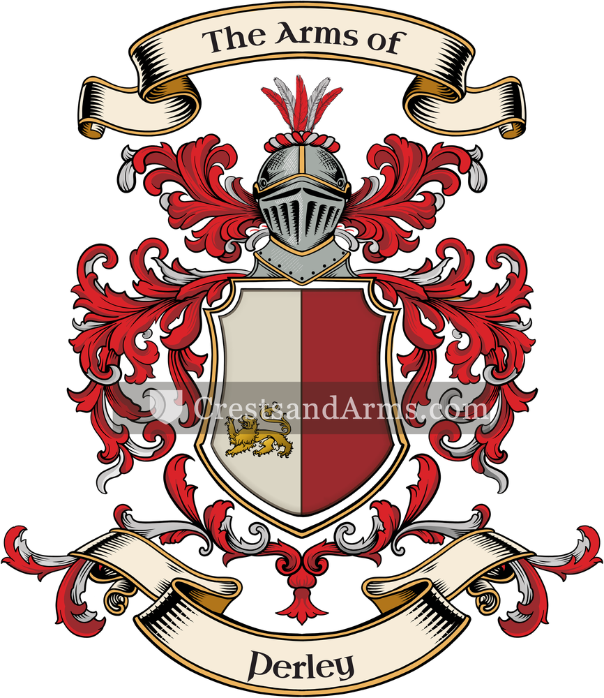 The Perley coat of arms, drawn from the recorded blazon
