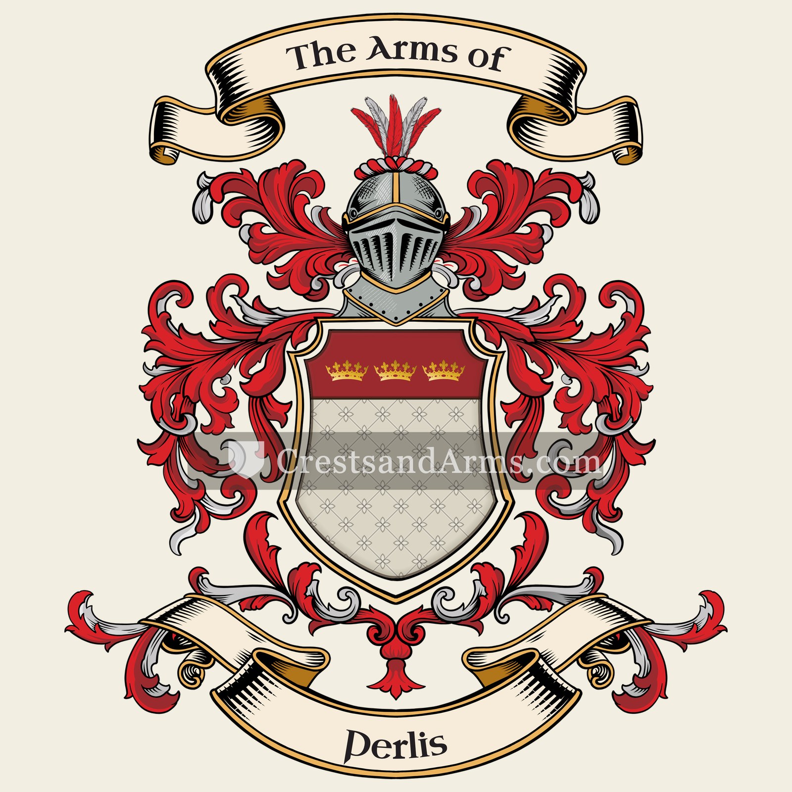 The Perlis coat of arms, drawn from the recorded blazon