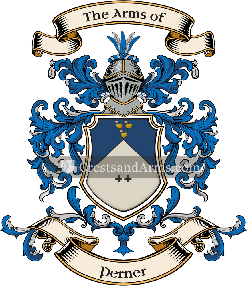 The Perner coat of arms, drawn from the recorded blazon