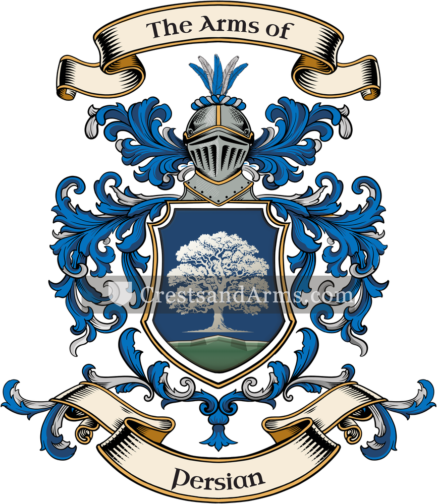 The Persian coat of arms, drawn from the recorded blazon