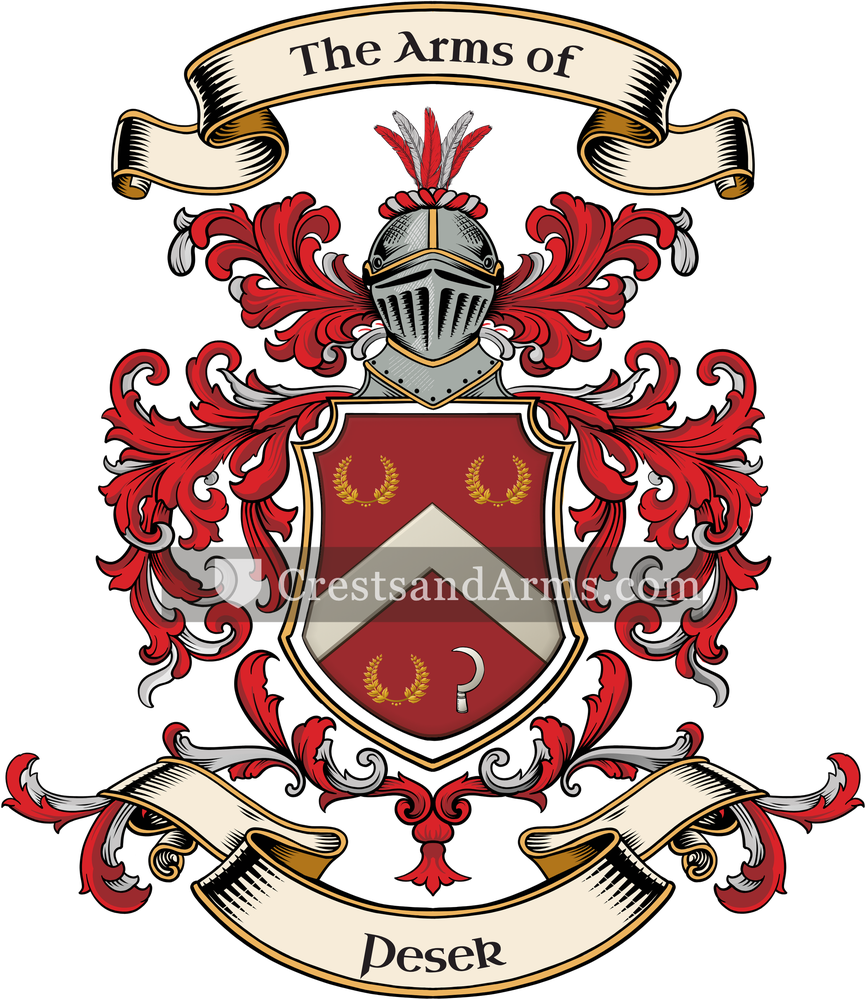 The Pesek coat of arms, drawn from the recorded blazon