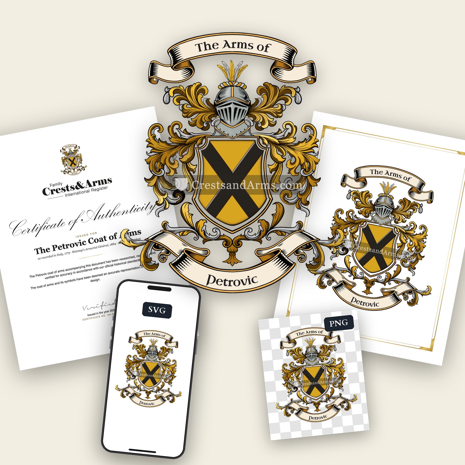 The Petrovic arms on the coat of arms — digital pack