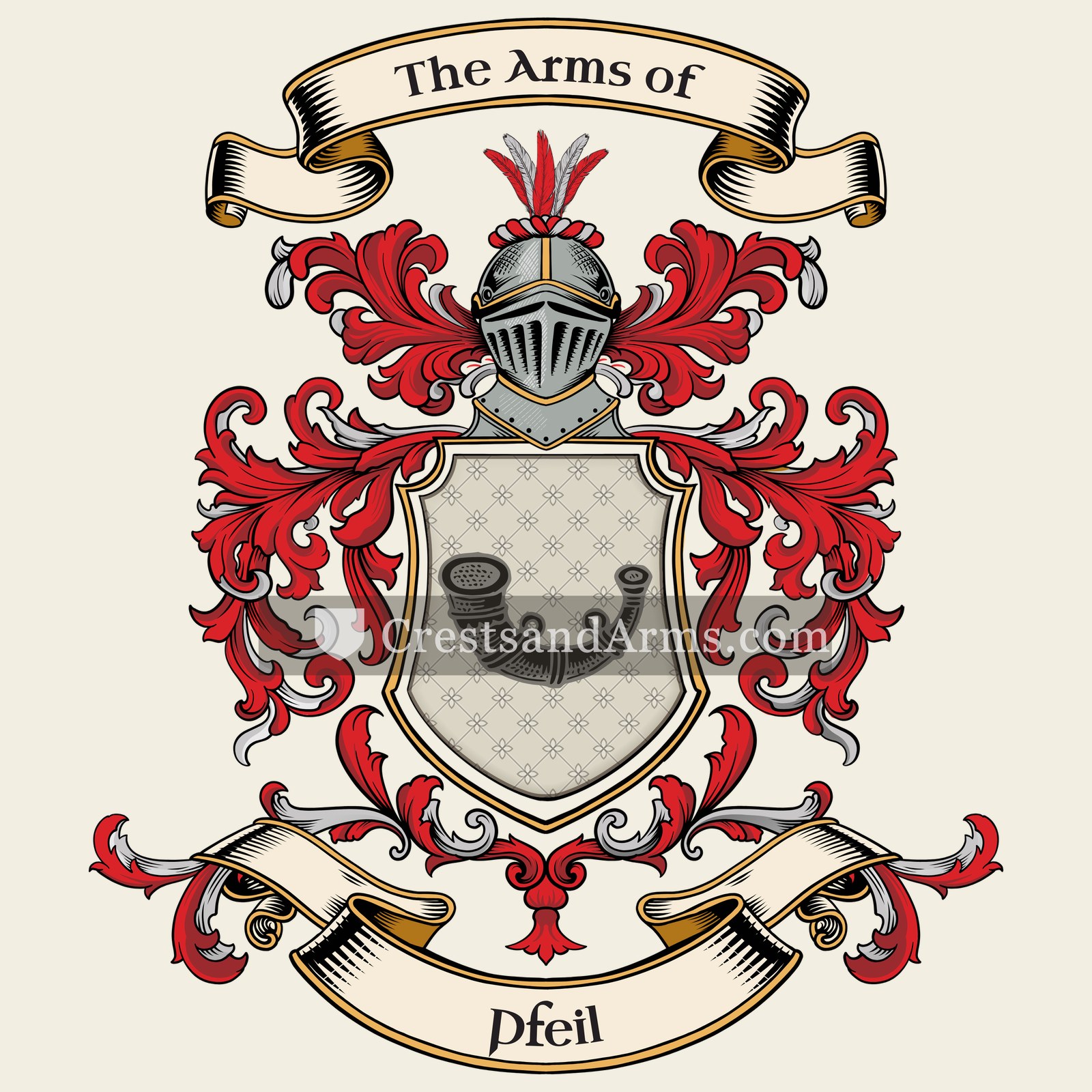 The Pfeil coat of arms, drawn from the recorded blazon