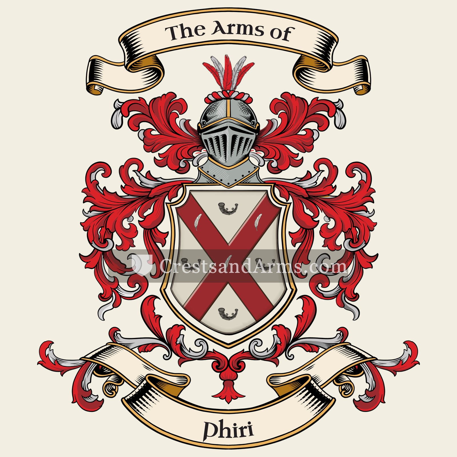 The Phiri coat of arms, drawn from the recorded blazon