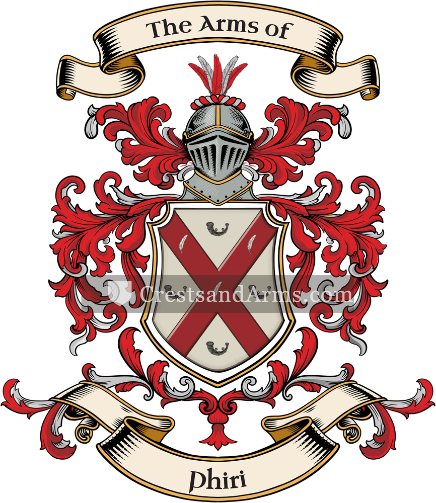 The Phiri coat of arms, drawn from the recorded blazon
