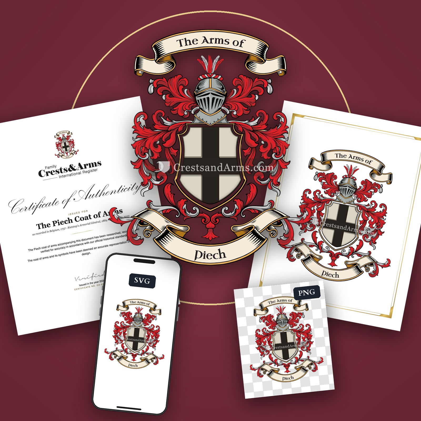 The Piech arms on the coat of arms — digital pack