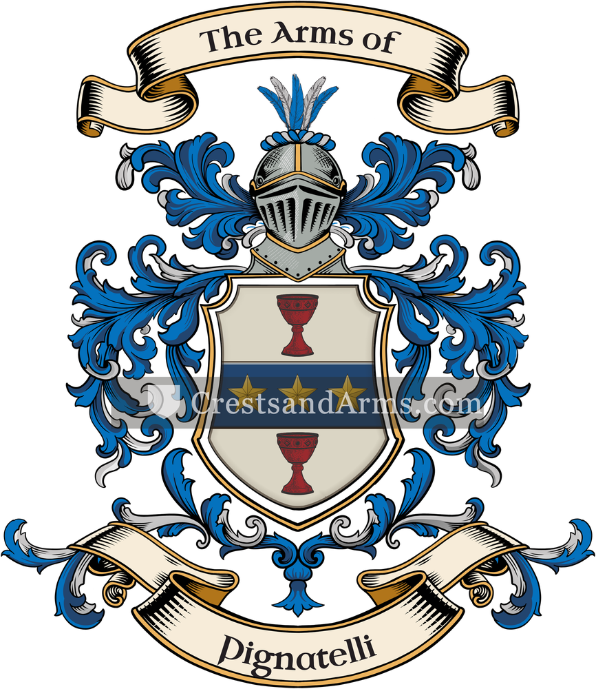 The Pignatelli coat of arms, drawn from the recorded blazon