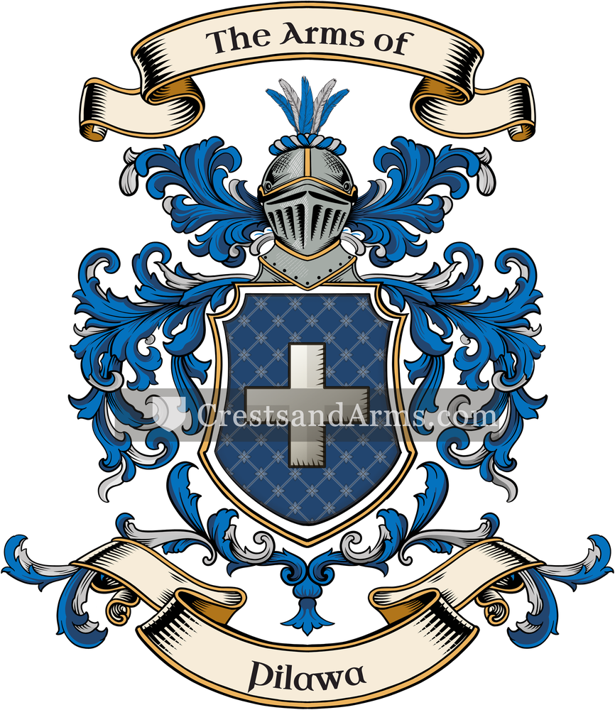 The Pilawa coat of arms, drawn from the recorded blazon