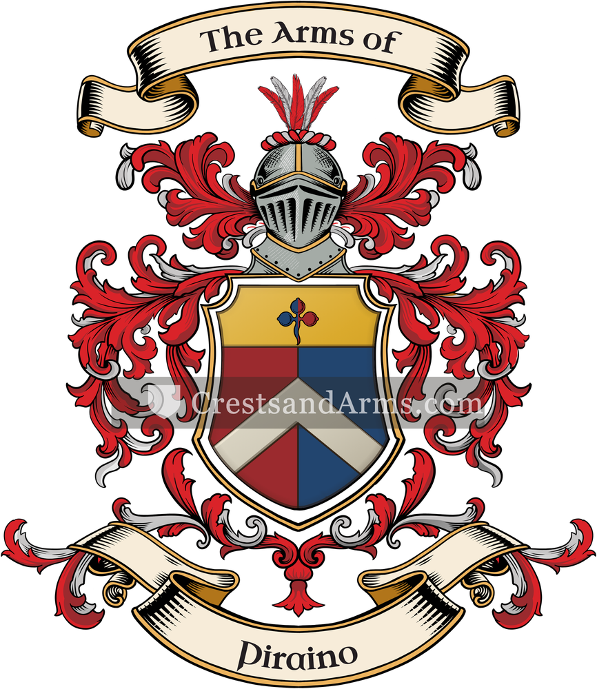 The Piraino coat of arms, drawn from the recorded blazon