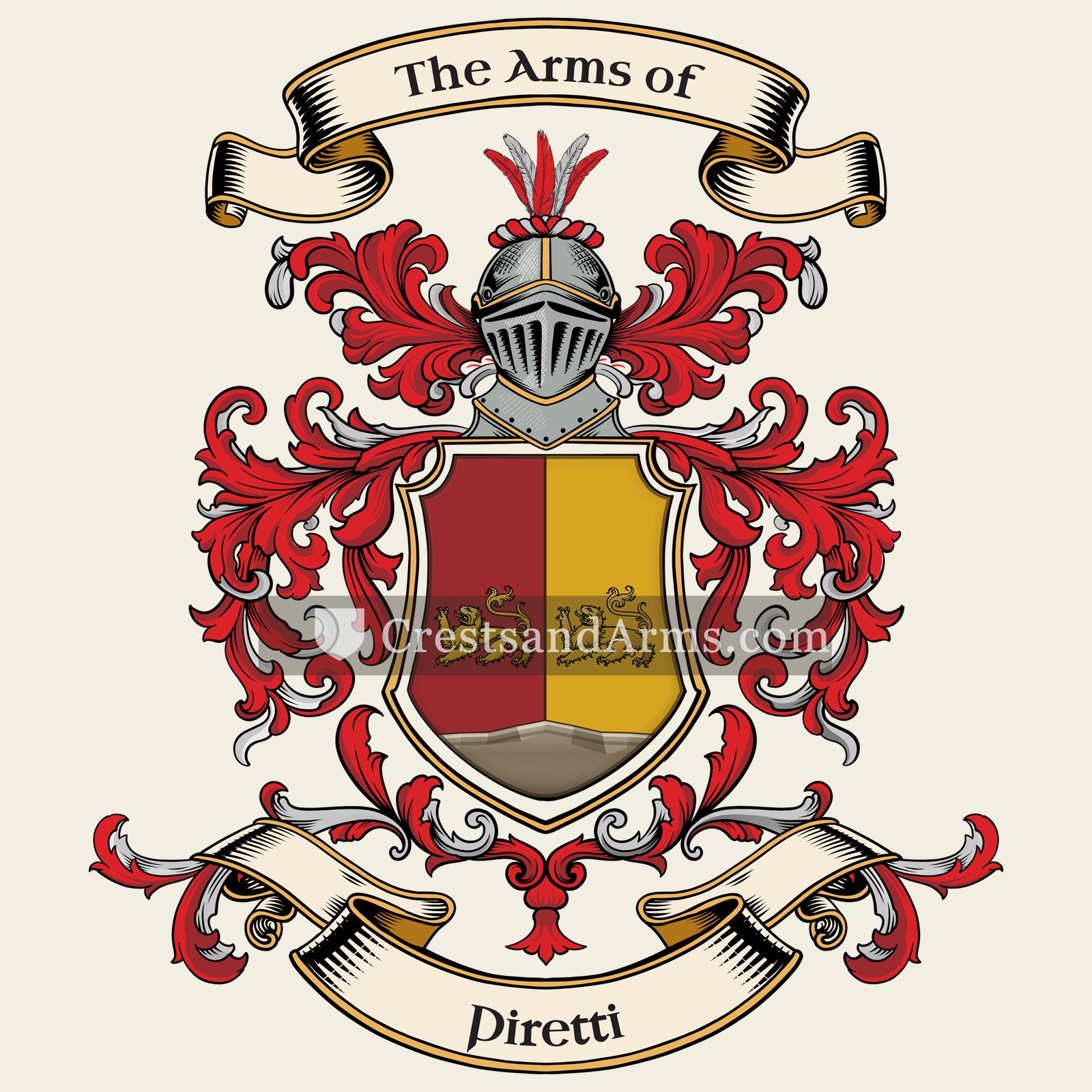 The Piretti coat of arms