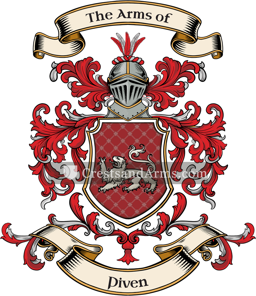 The Piven coat of arms, drawn from the recorded blazon
