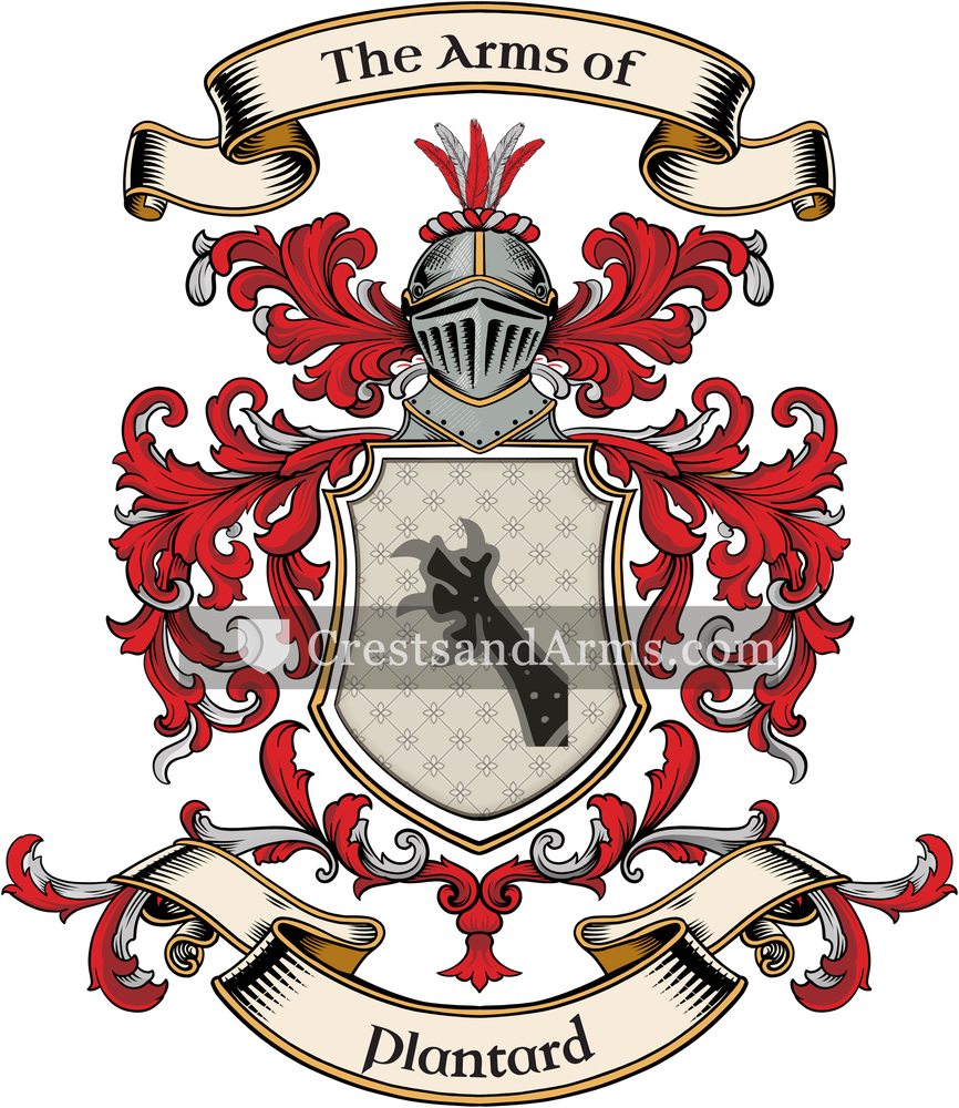 The Plantard coat of arms, drawn from the recorded blazon