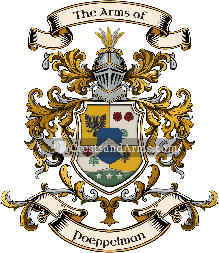 The Poeppelman coat of arms, drawn from the recorded blazon