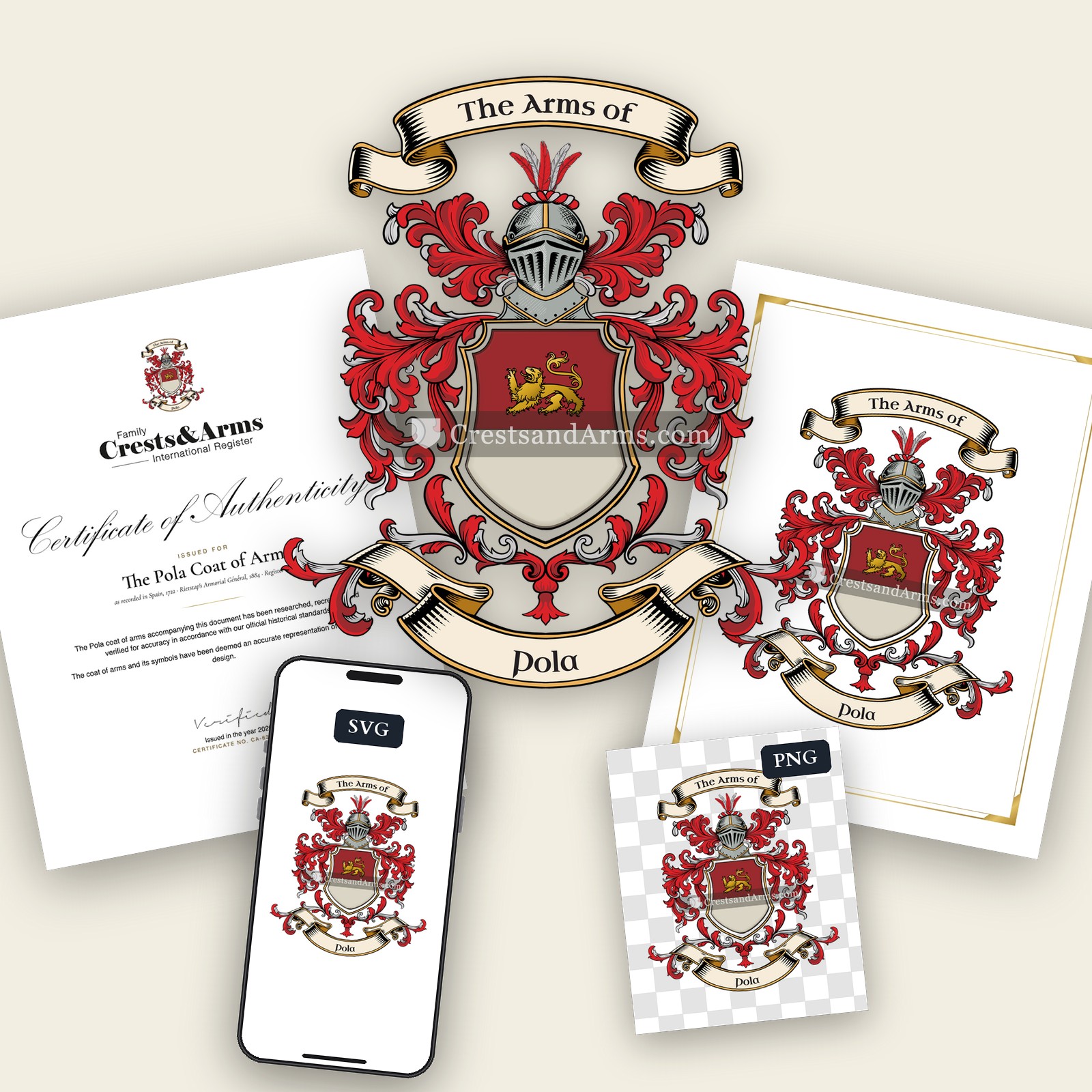 The Pola arms on the coat of arms — digital pack