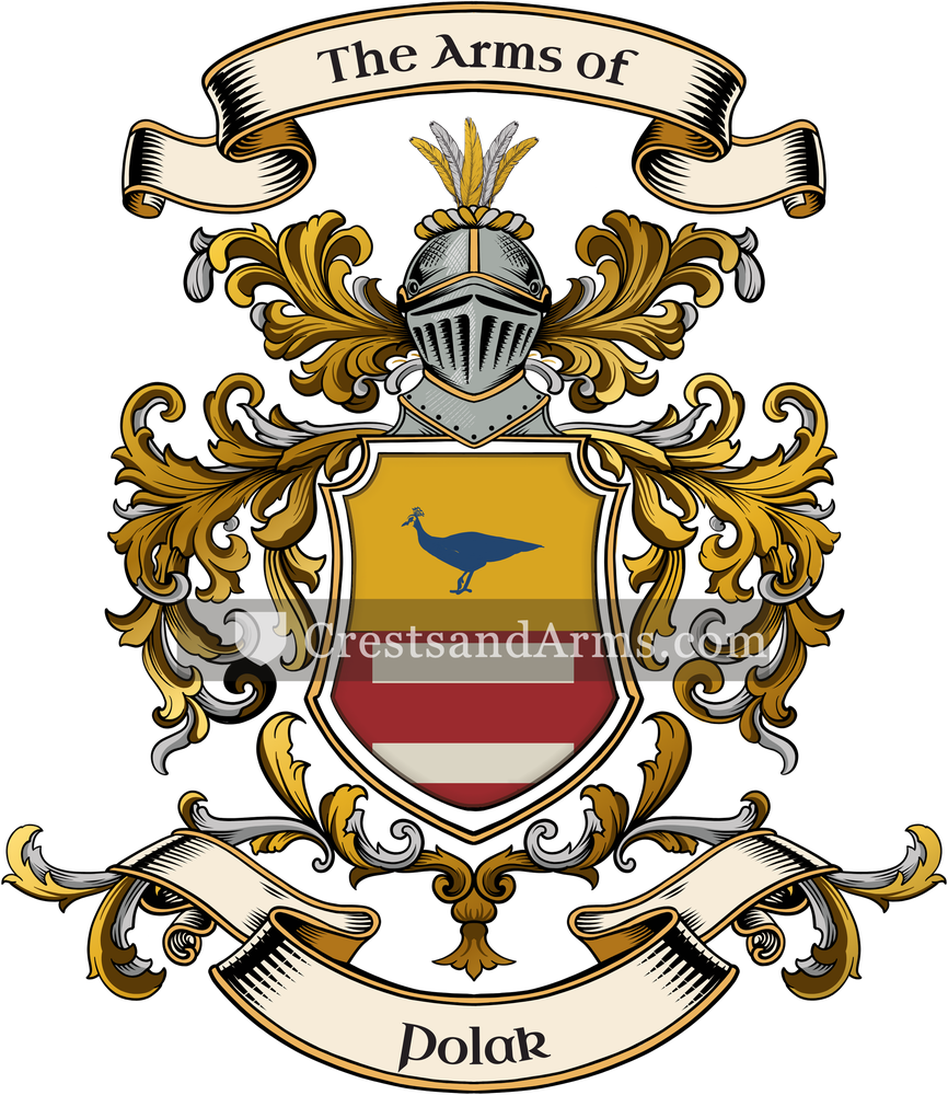 The Polak coat of arms, drawn from the recorded blazon