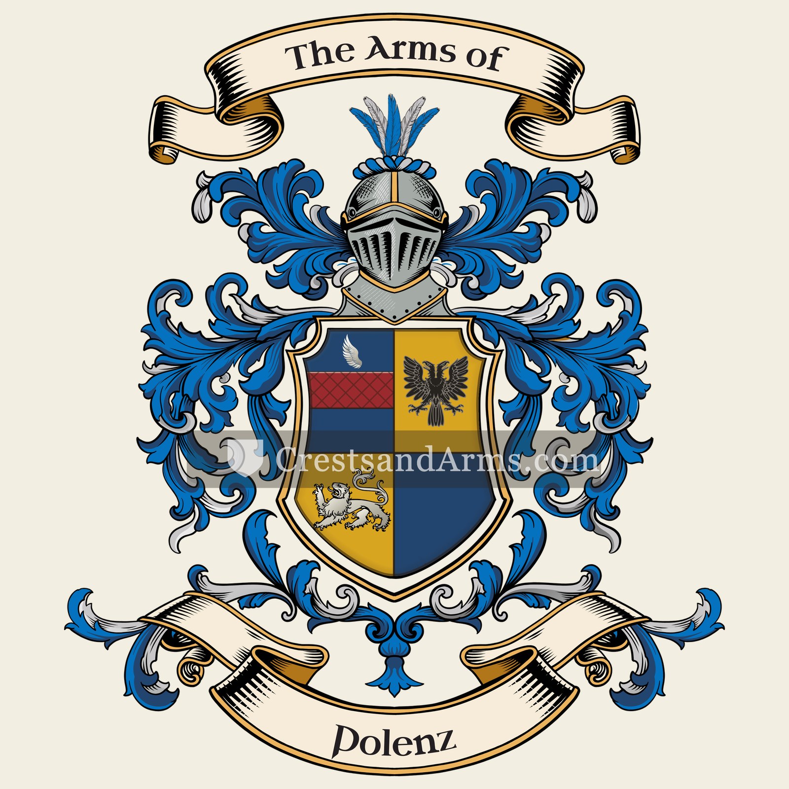 The Polenz coat of arms, drawn from the recorded blazon