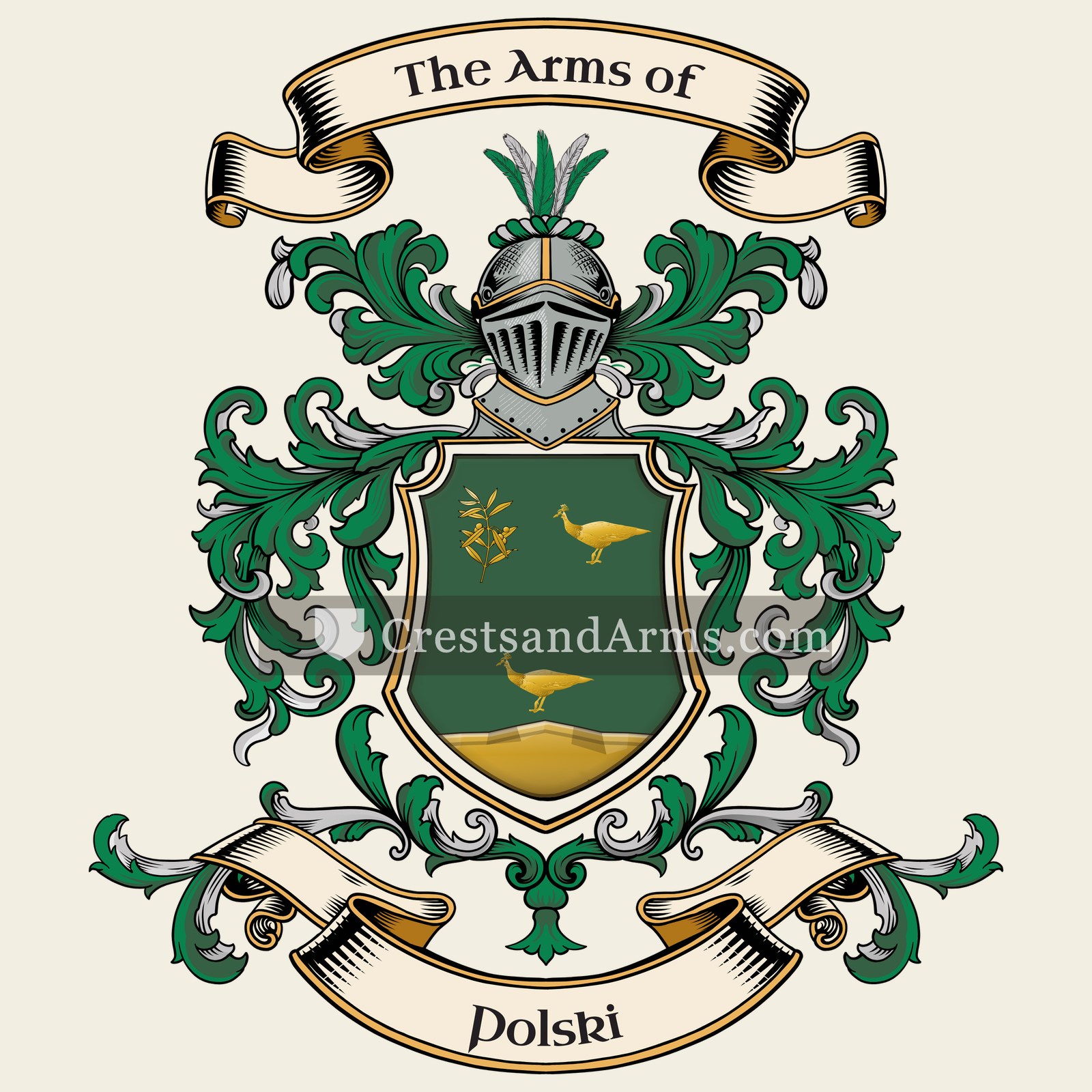 The Polski coat of arms, drawn from the recorded blazon