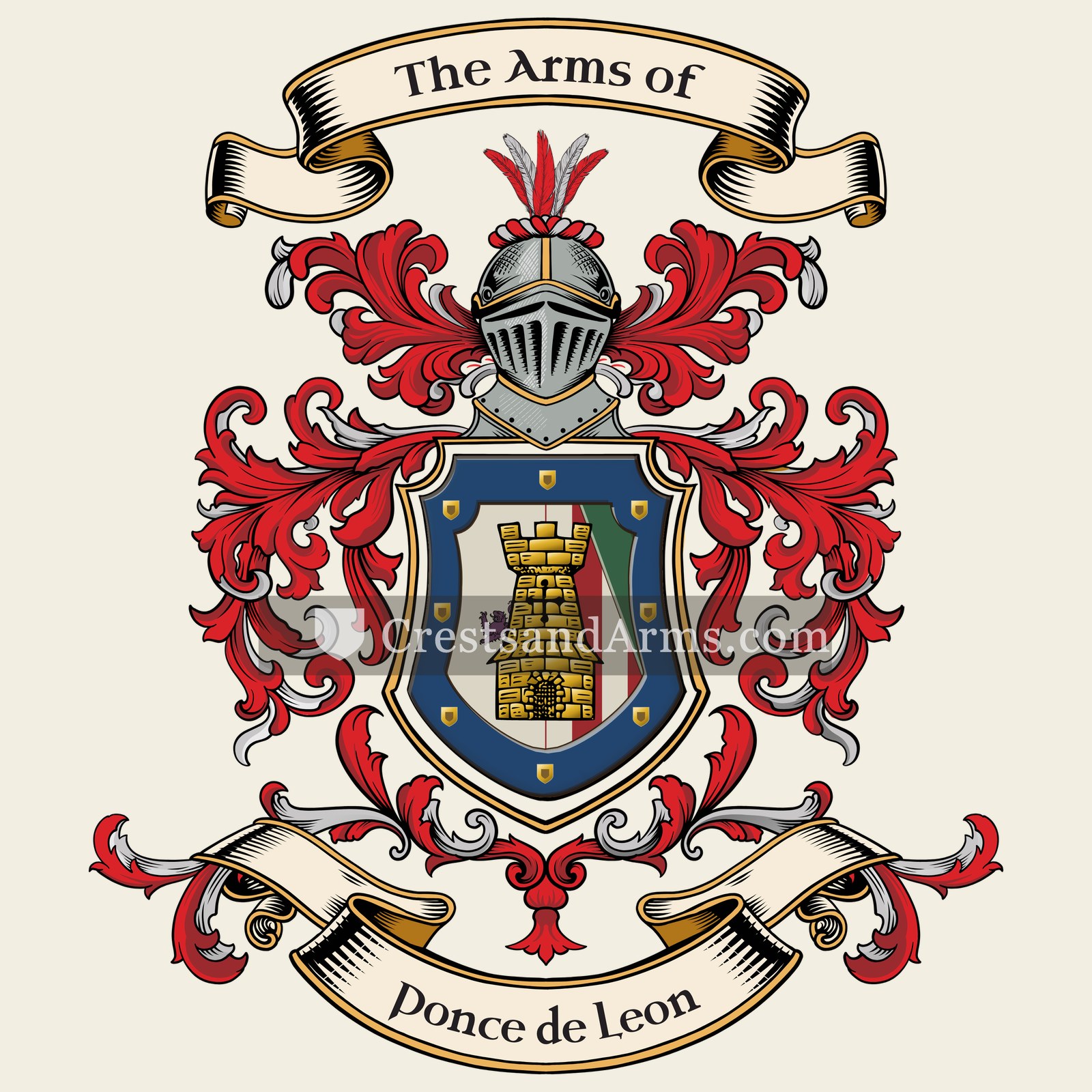 The Ponce de Leon coat of arms