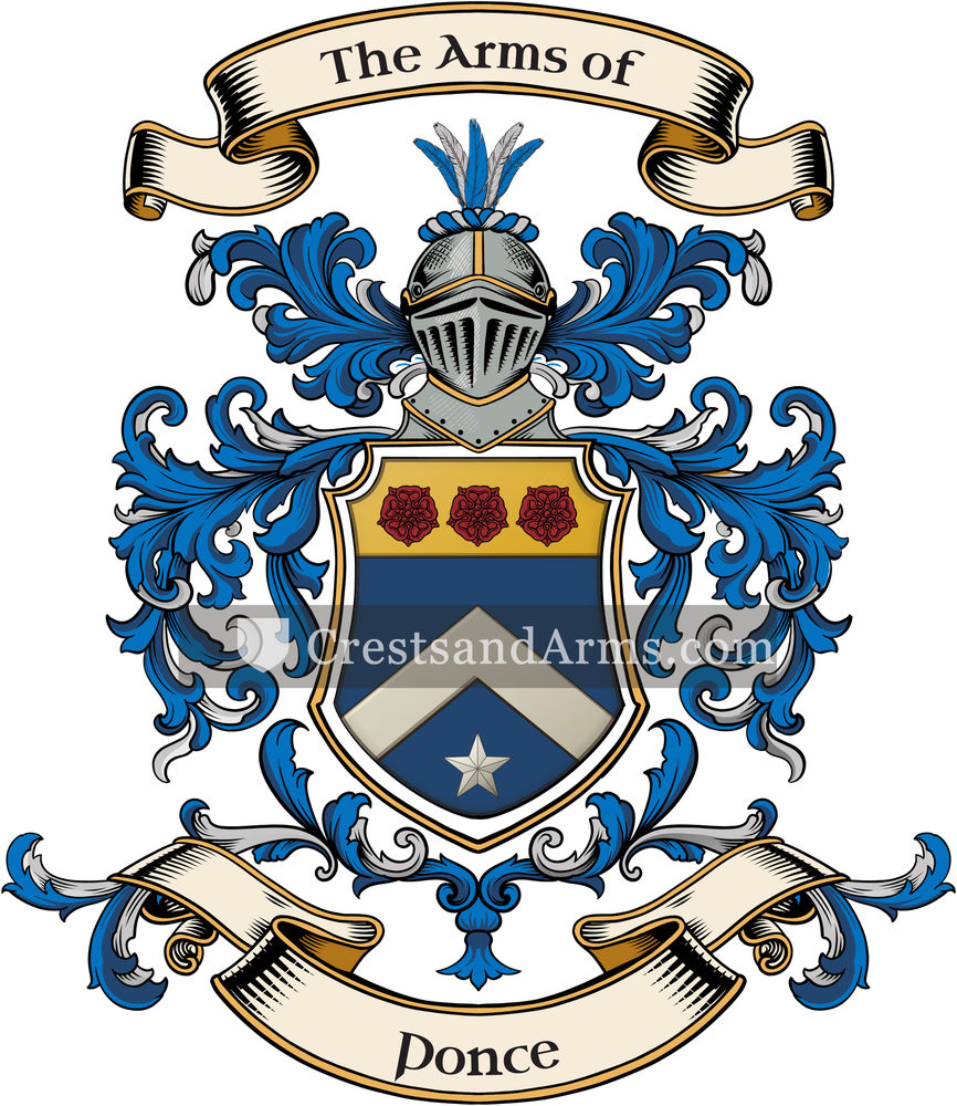 The Ponce coat of arms, drawn from the recorded blazon