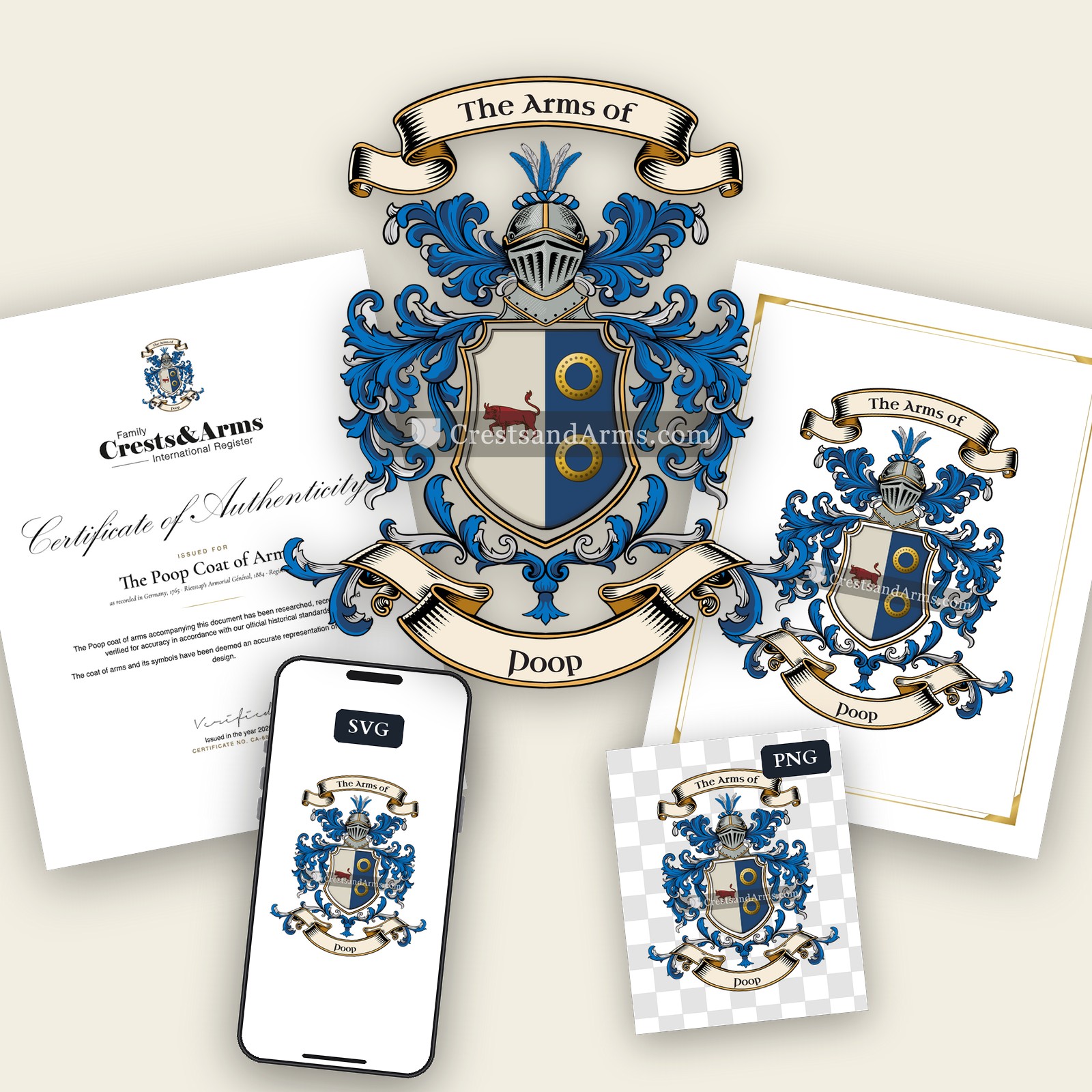 The Poop arms on the coat of arms — digital pack