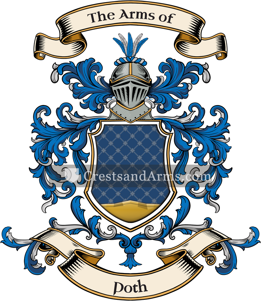The Poth coat of arms, drawn from the recorded blazon