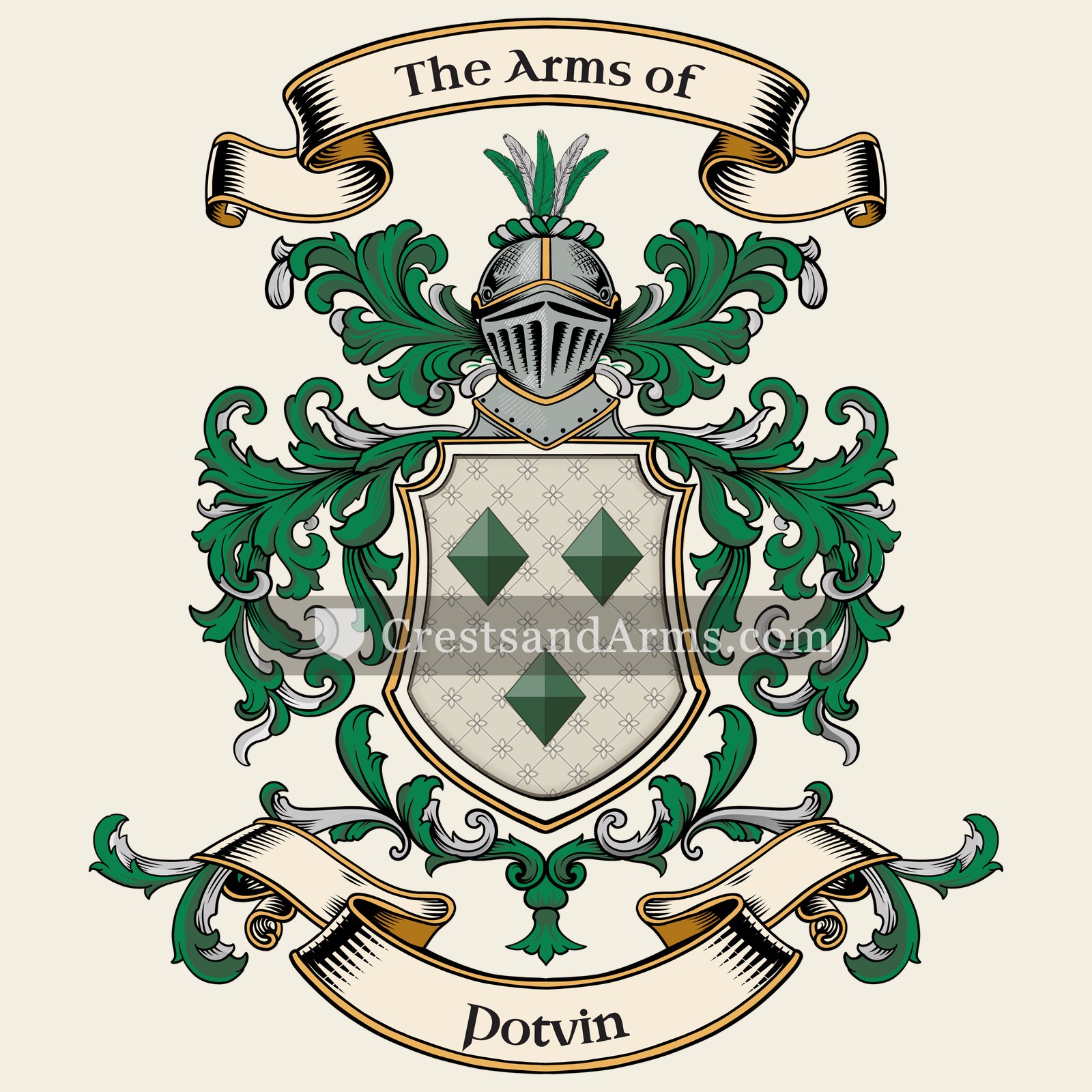 The Potvin coat of arms
