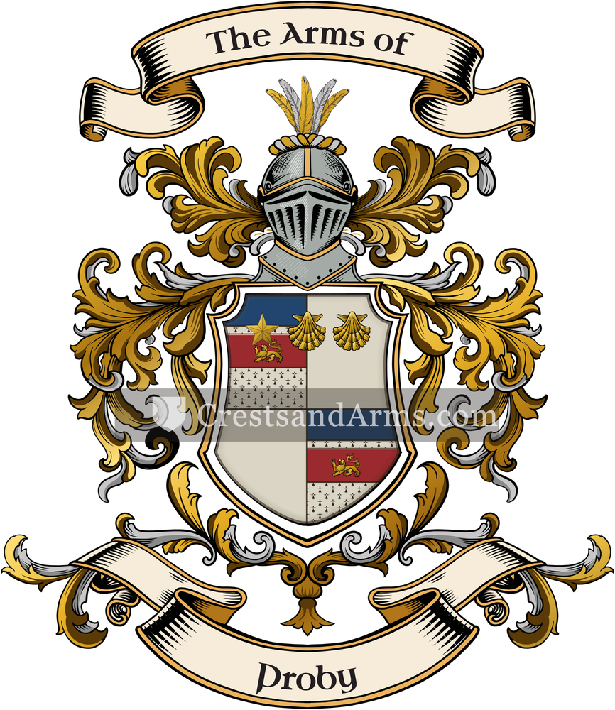 The Proby coat of arms, drawn from the recorded blazon