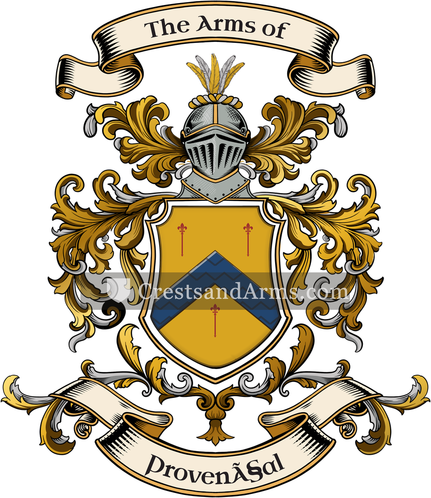 The Provençal coat of arms, drawn from the recorded blazon