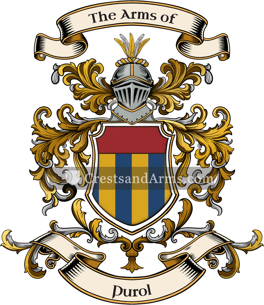 The Purol coat of arms, drawn from the recorded blazon