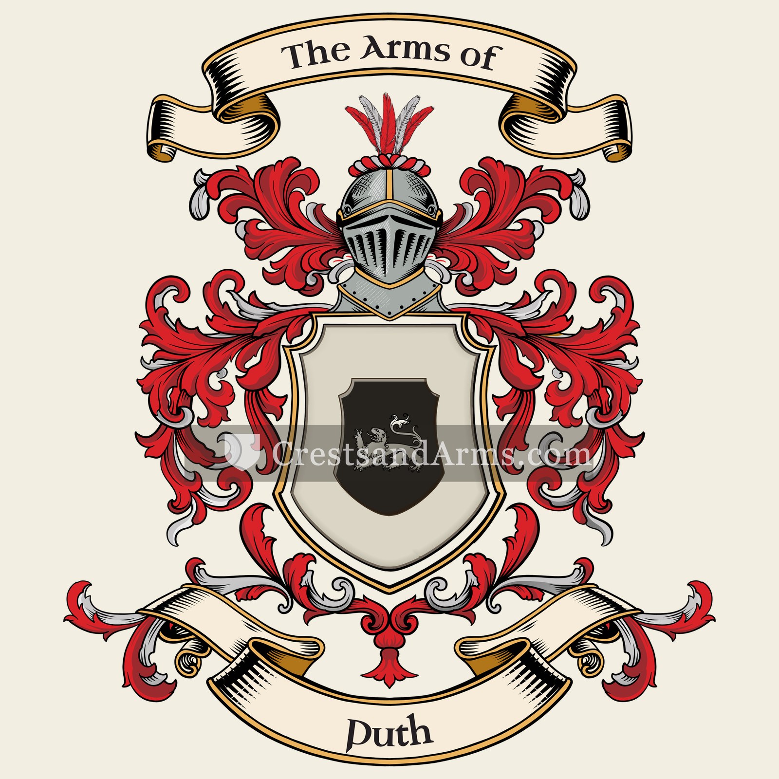 The Puth coat of arms, drawn from the recorded blazon