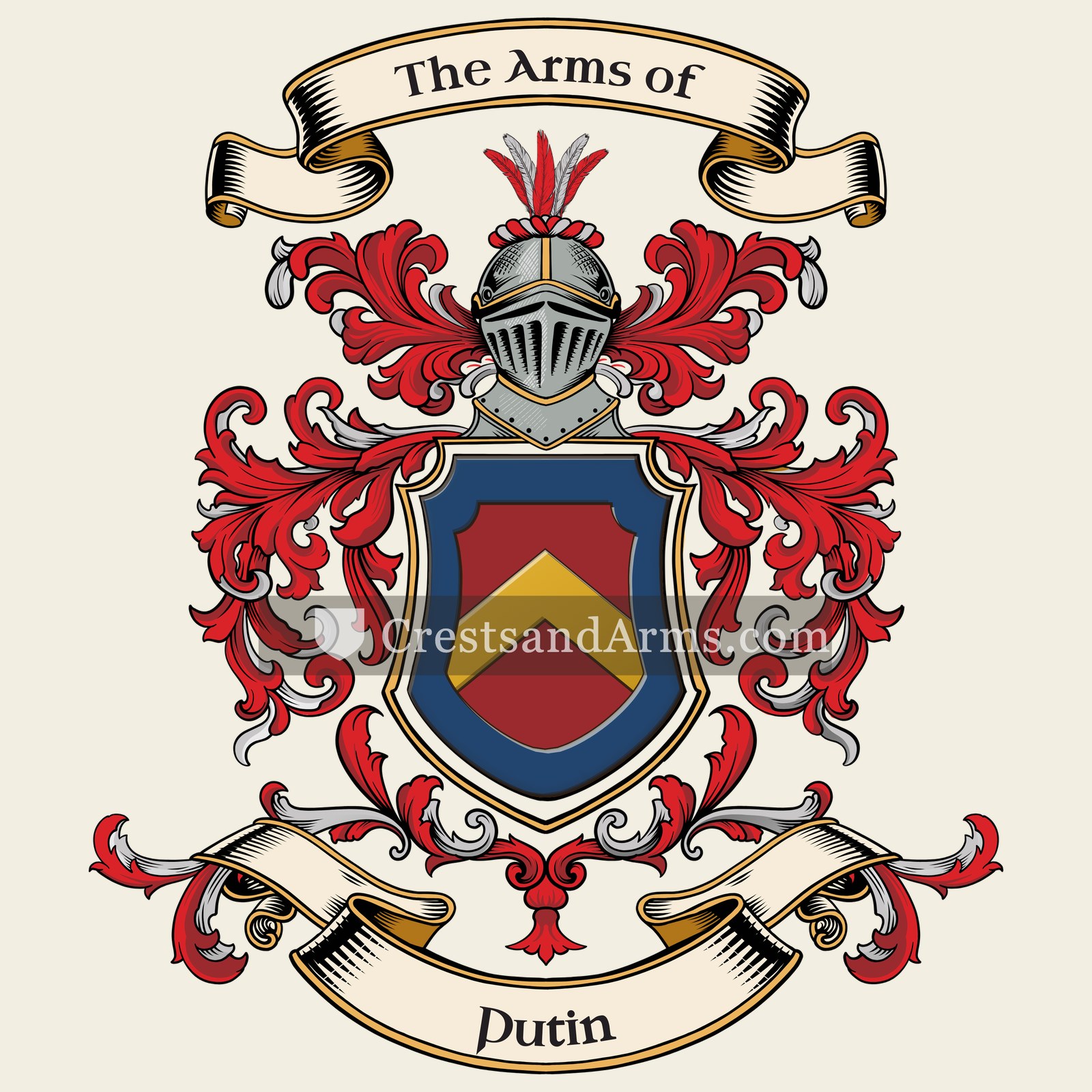 The Putin coat of arms, drawn from the recorded blazon