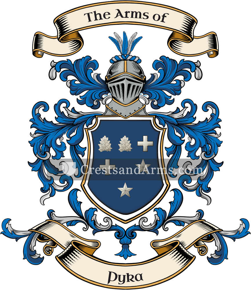 The Pyka coat of arms, drawn from the recorded blazon