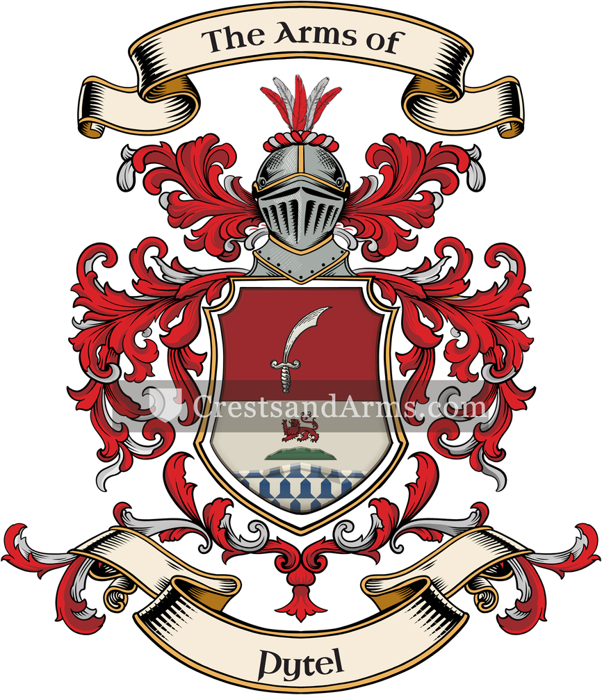 The Pytel coat of arms, drawn from the recorded blazon