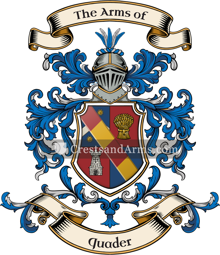 The Quader coat of arms, drawn from the recorded blazon
