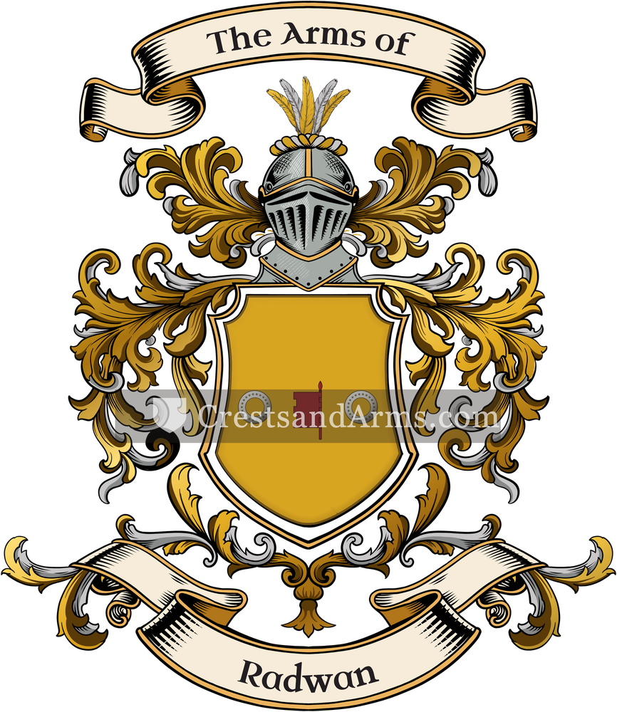 The Radwan coat of arms, drawn from the recorded blazon