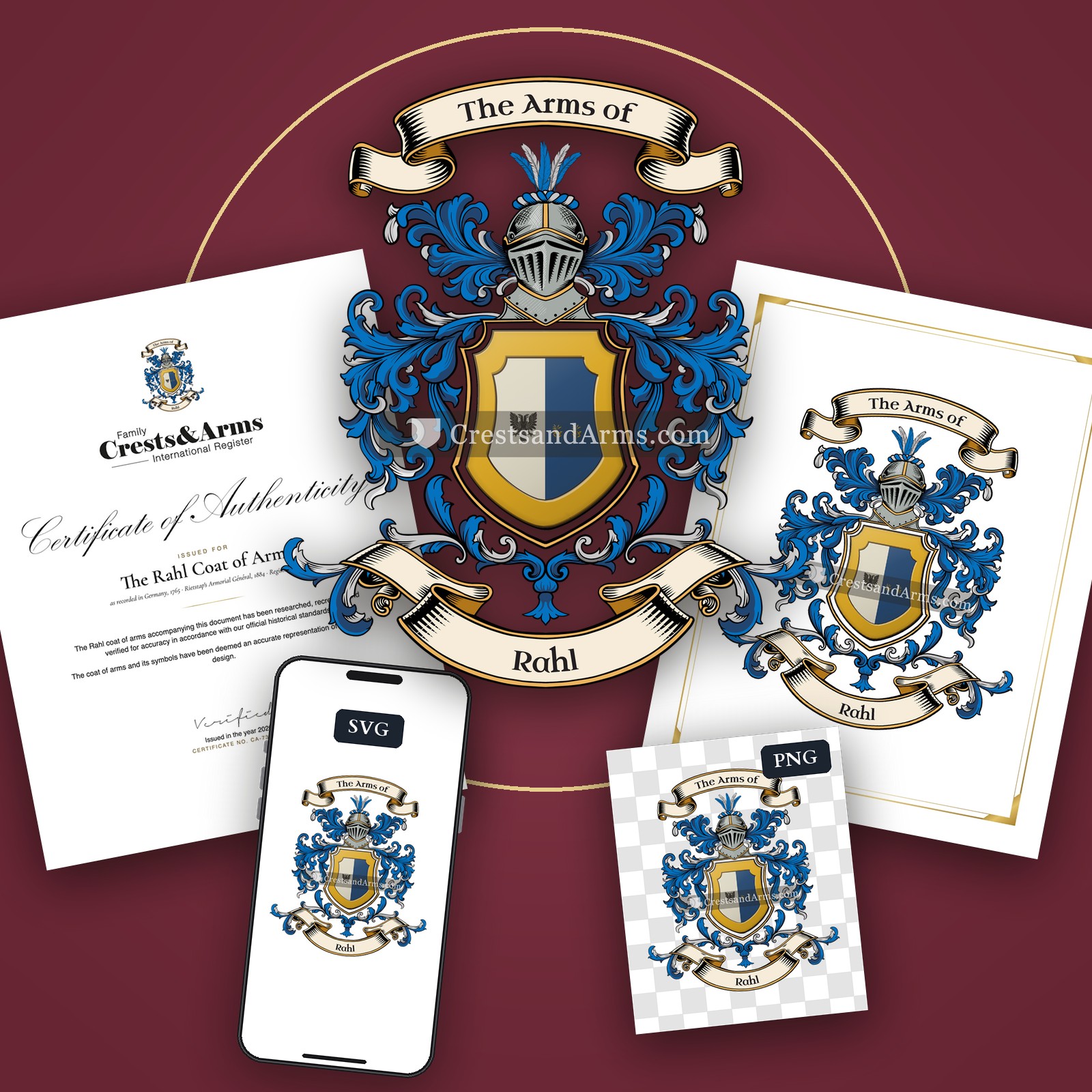 The Rahl arms on the coat of arms — digital pack