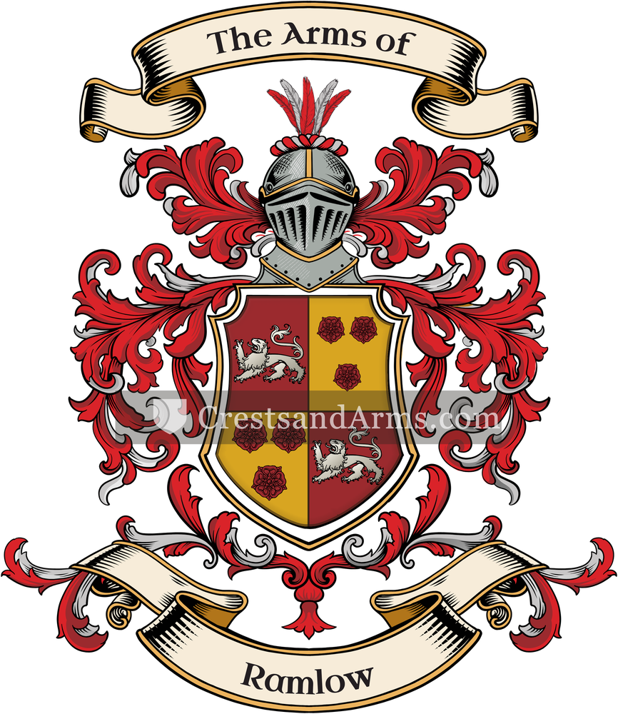 The Ramlow coat of arms, drawn from the recorded blazon