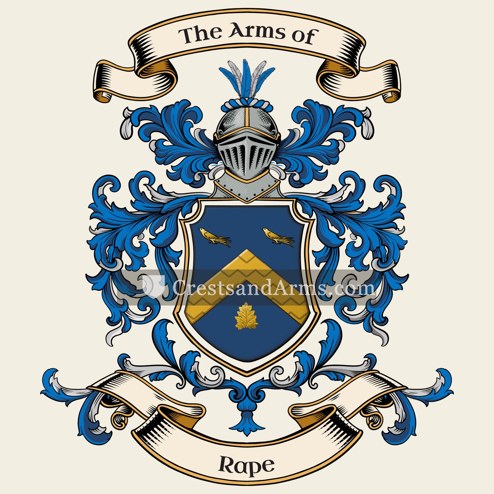 The Rape coat of arms, drawn from the recorded blazon
