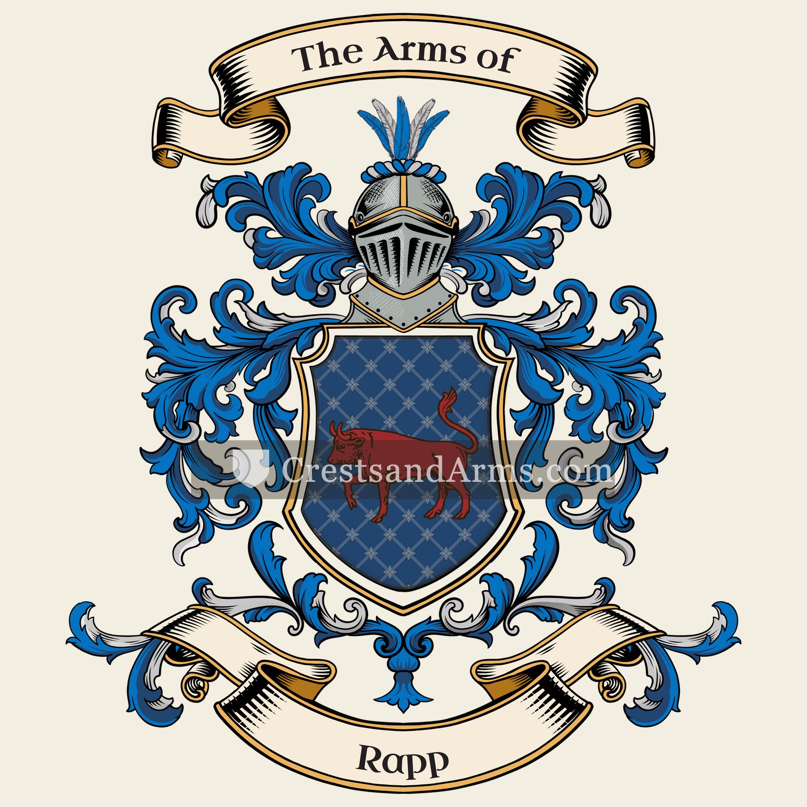The Rapp coat of arms, drawn from the recorded blazon