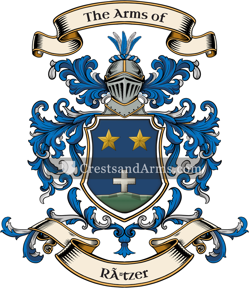 The Rätzer coat of arms, drawn from the recorded blazon