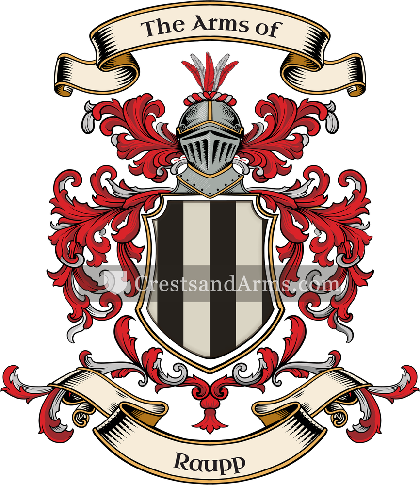 The Raupp coat of arms, drawn from the recorded blazon