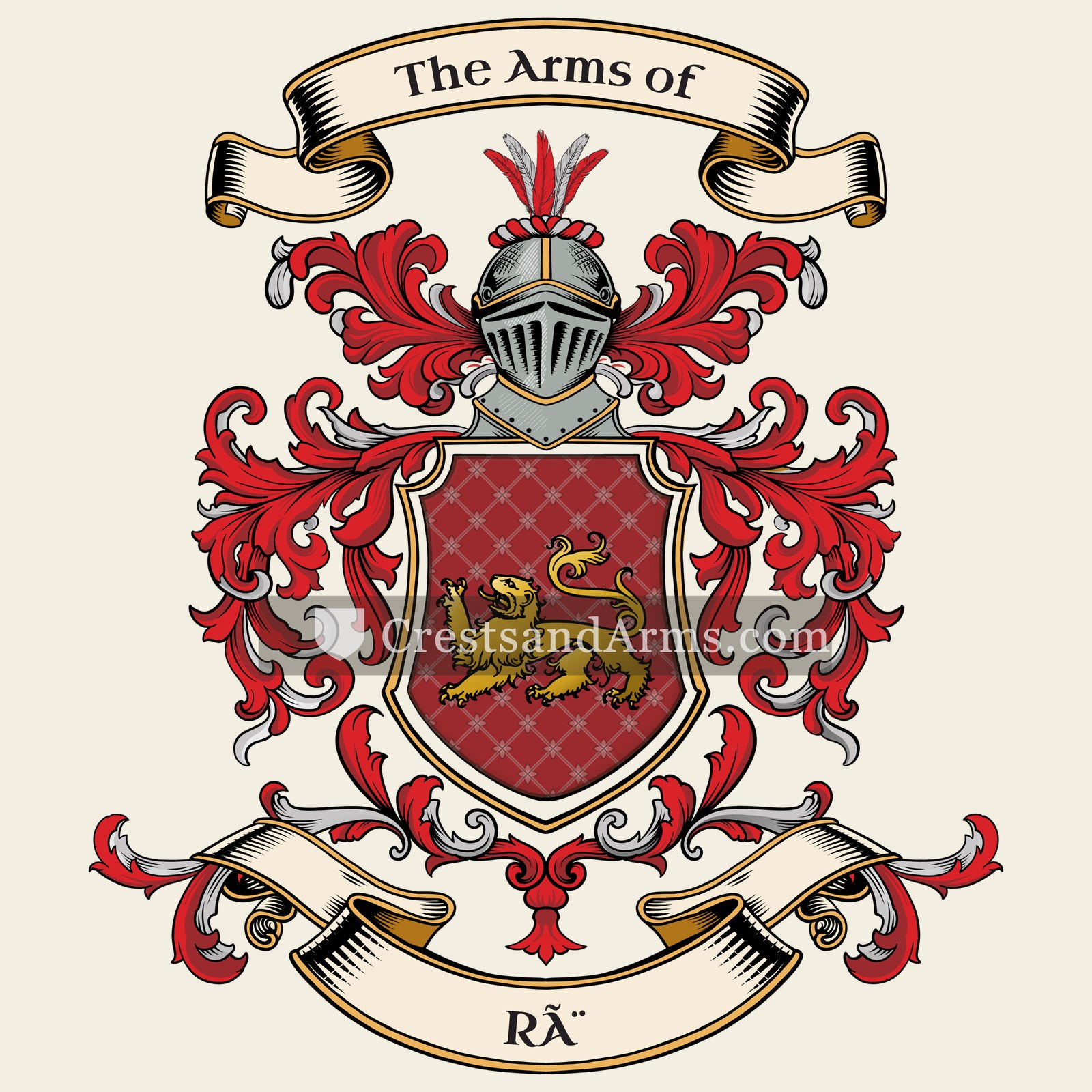 The Rè coat of arms, drawn from the recorded blazon