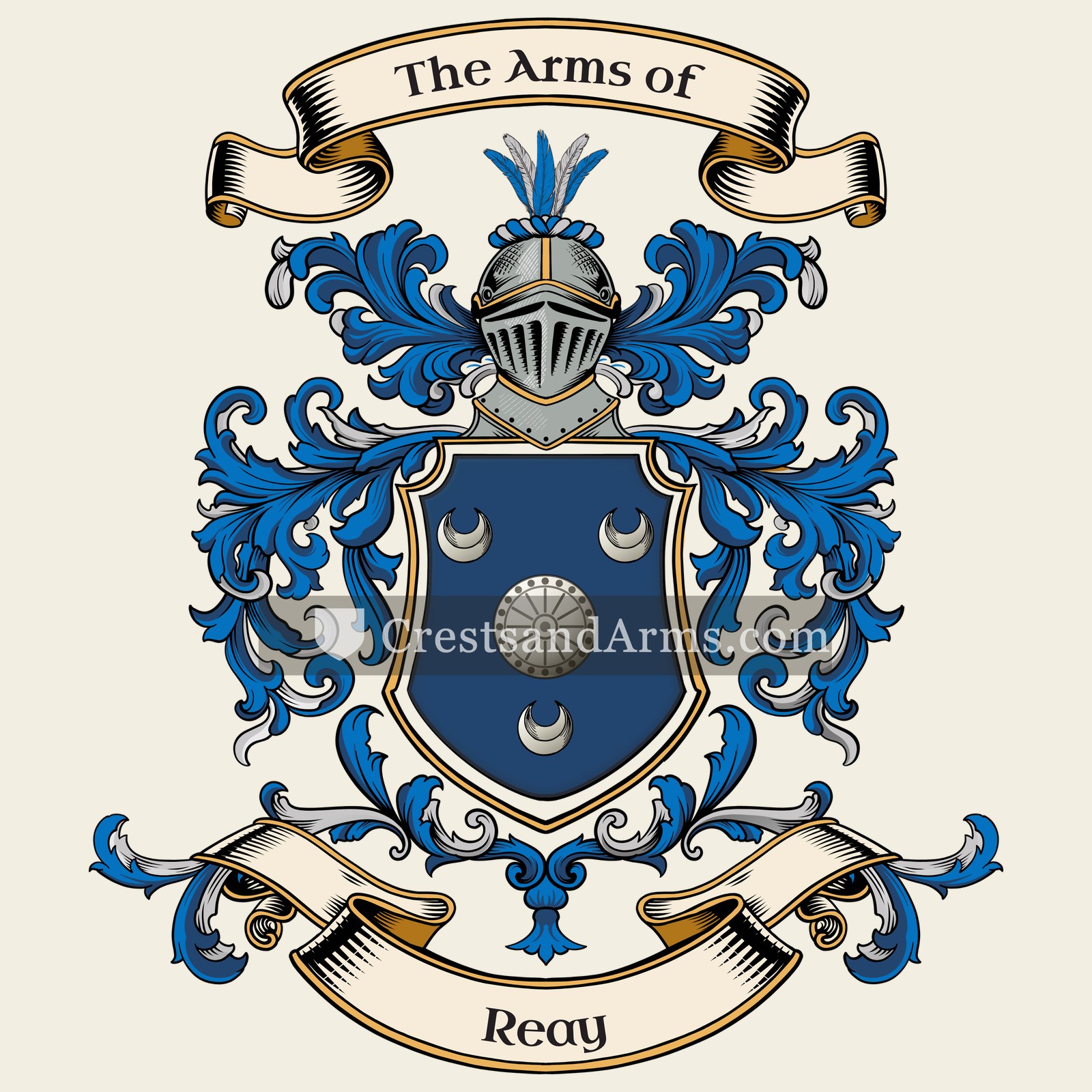 The Reay coat of arms, drawn from the recorded blazon