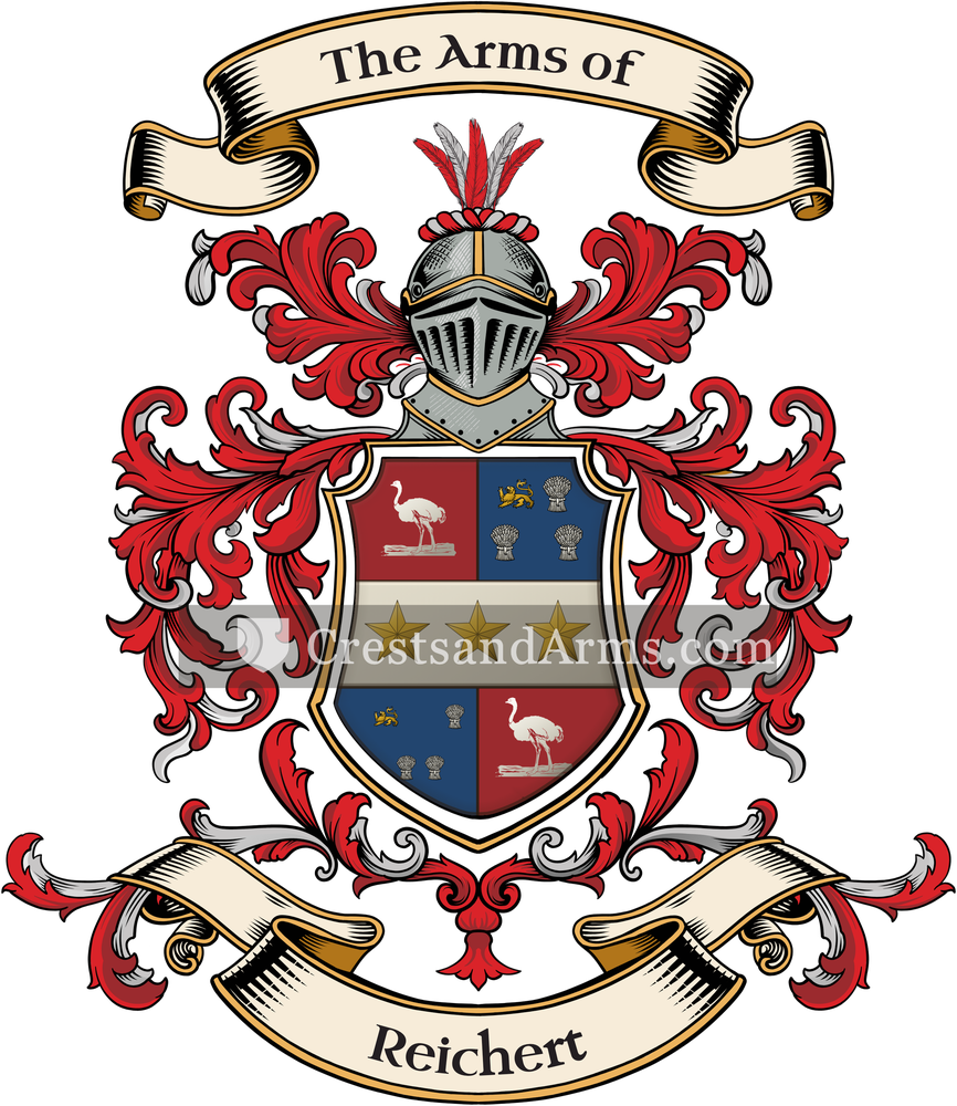 The Reichert coat of arms, drawn from the recorded blazon