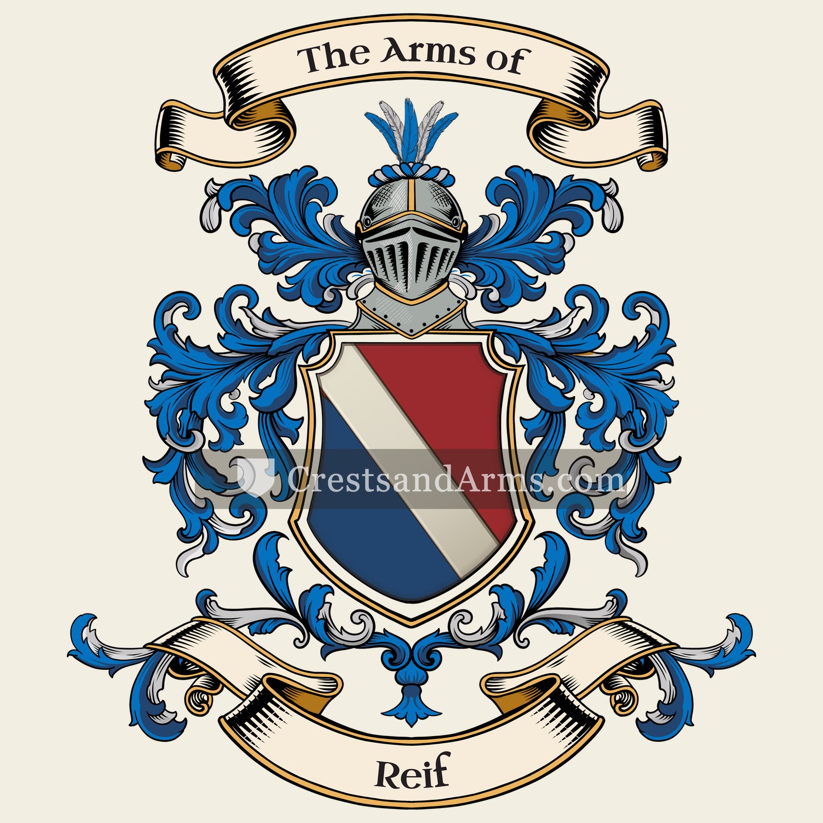 The Reif coat of arms, drawn from the recorded blazon