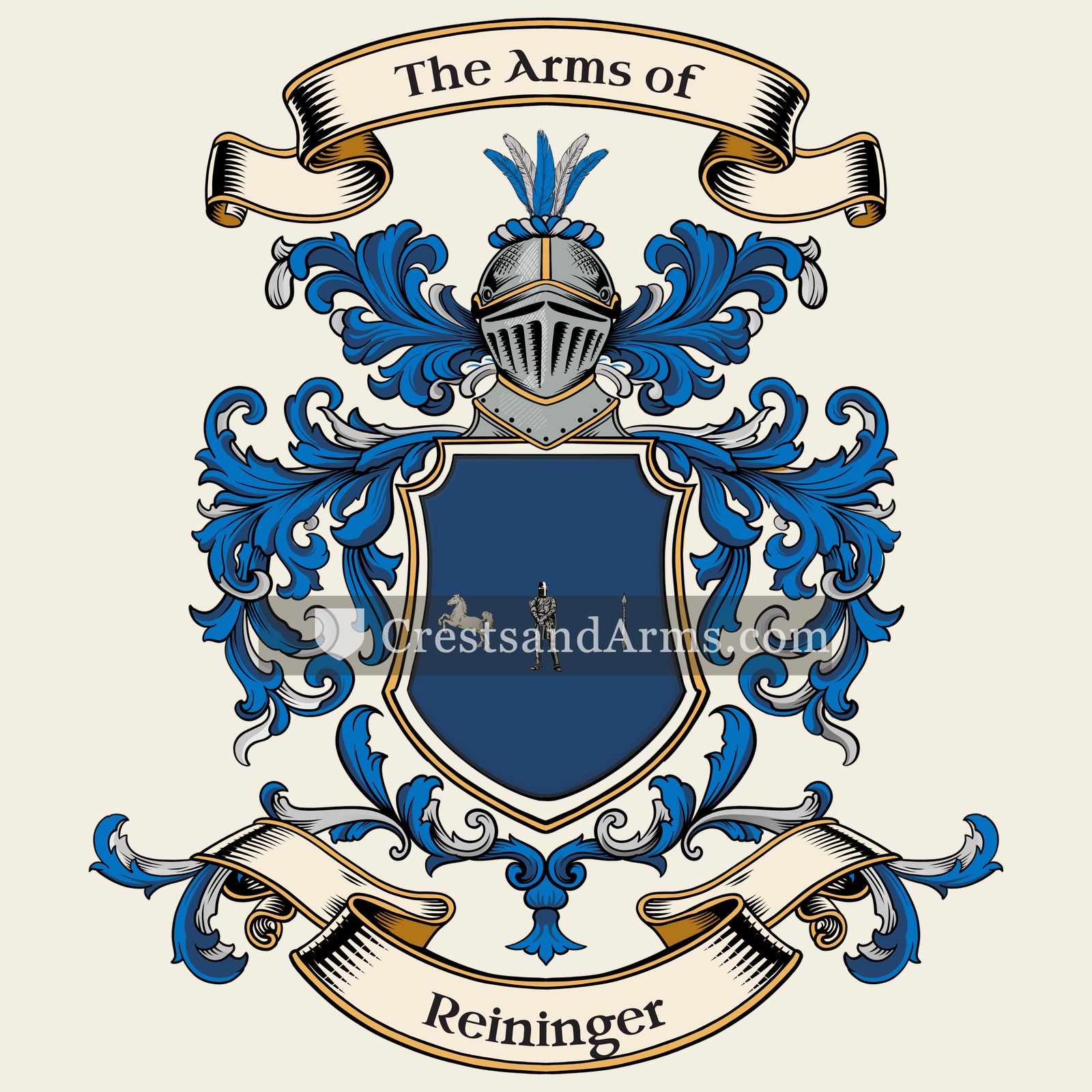 The Reininger coat of arms, drawn from the recorded blazon